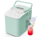 Sweetcrispy Countertop Ice Maker with Scoop, Basket and Handle, Portable Ice Machine 9 Cubes Ready in 6 Mins, 26.5lbs in 24Hrs, 2 Sizes for Home Kitchen Office Bar Party, Coal Black
