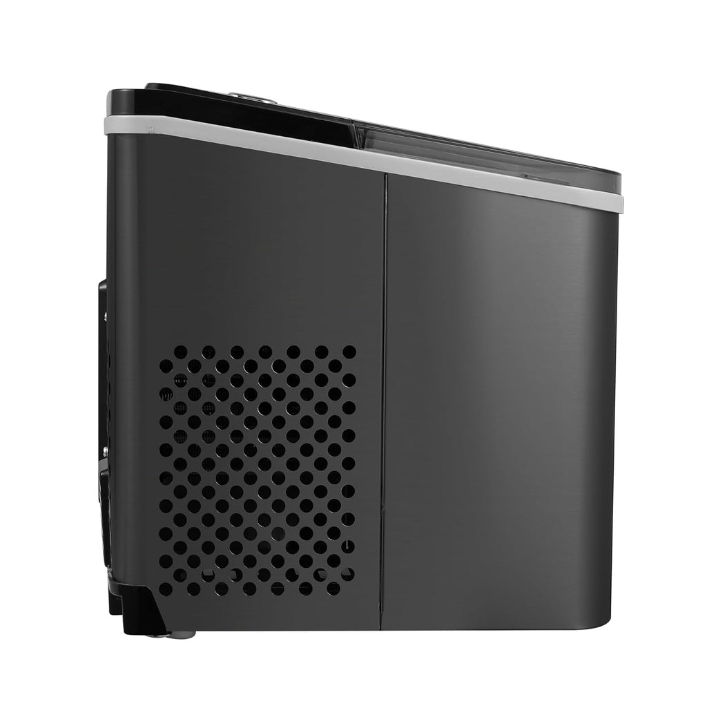 Frigidaire Countertop Portable, 26 lb per Day Bullet Ice Maker Machine (Black Stainless Steel)