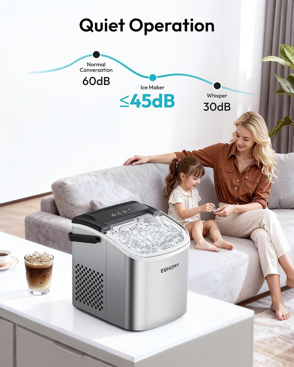 EUHOMY Ice Maker Machine