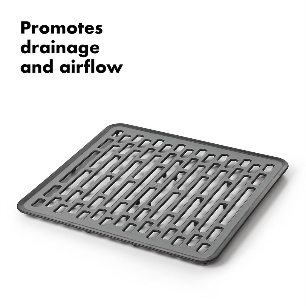 OXO Good Grips Small Kitchen Sink Mat with Drain Holes, Silicone Sink Mat