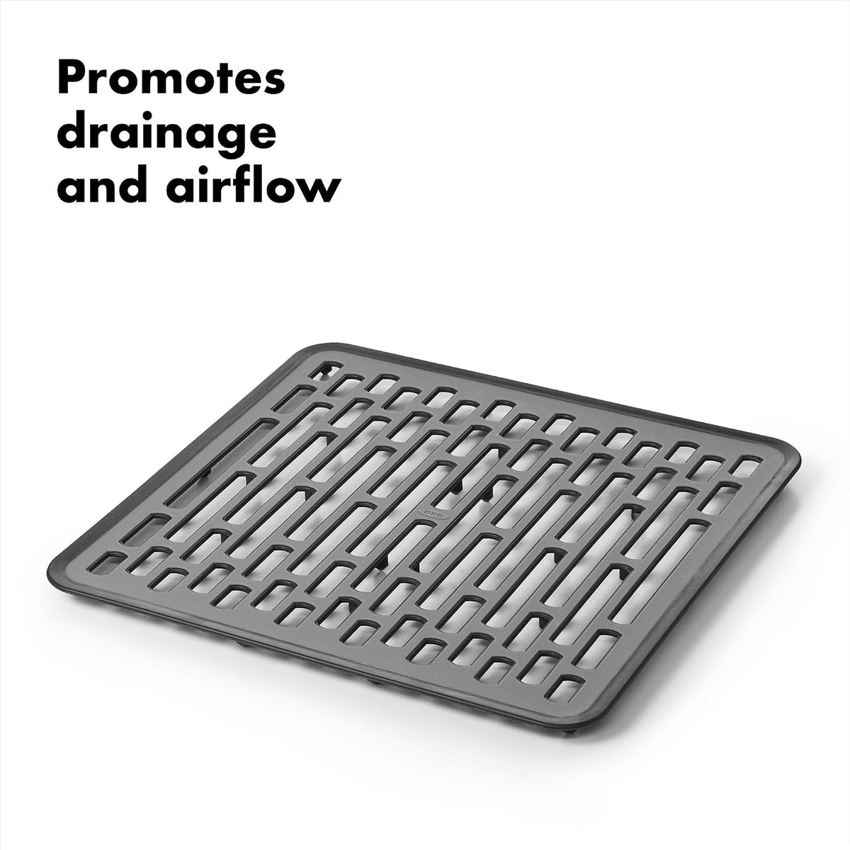 OXO Good Grips Small Kitchen Sink Mat with Drain Holes, Silicone Sink Mat