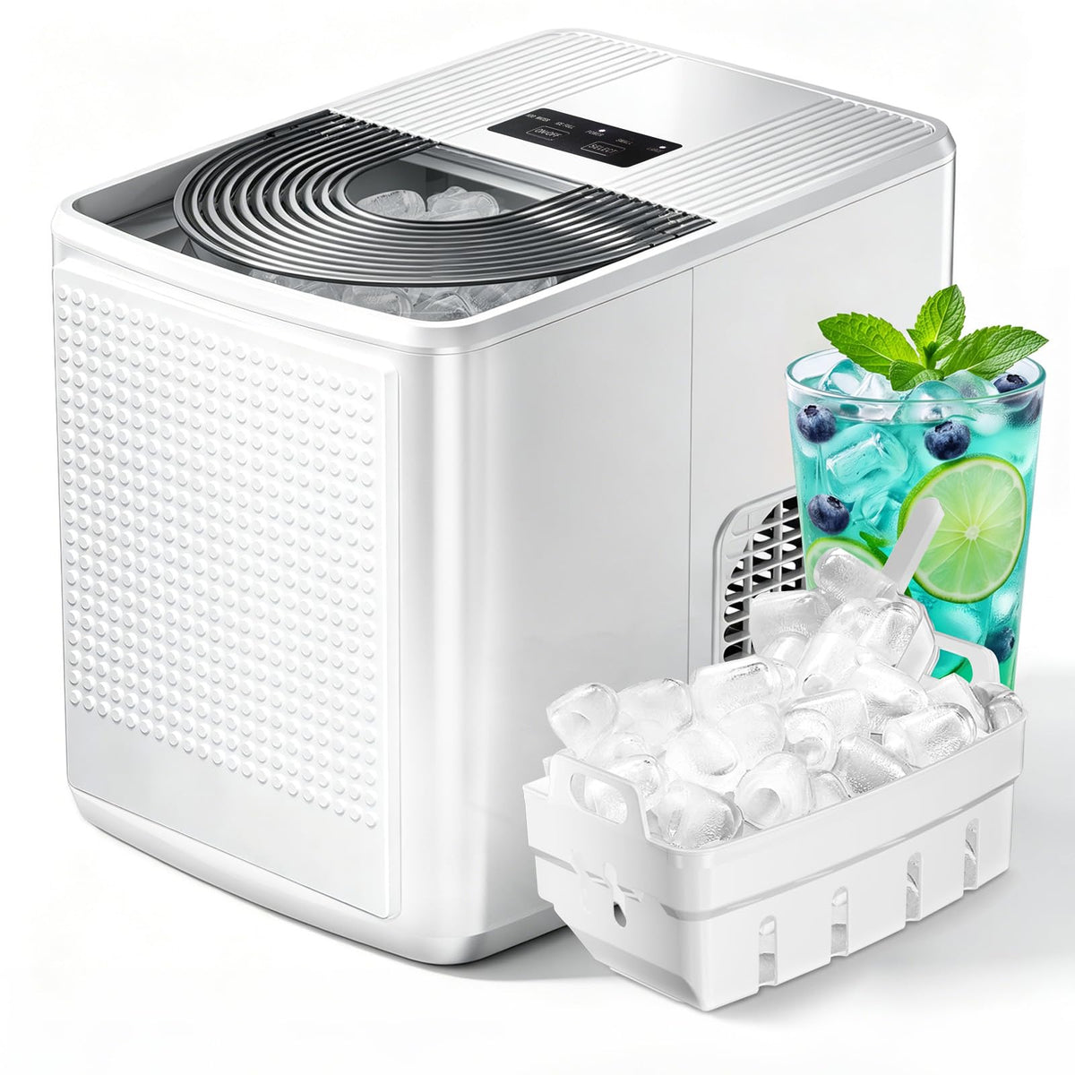 Antarctic Star Bullet Ice Maker Countertop, 9 Ice Fast in 6mins, 27lbs/Day