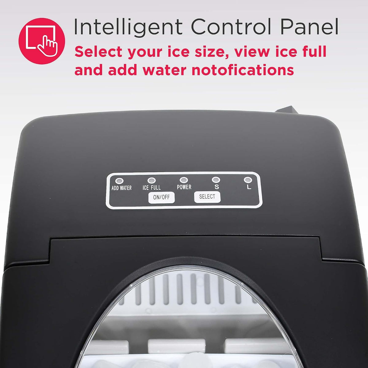 FRIGIDAIRE EFIC128AMZBLK Compact Countertop Ice Maker, 26 lb per Day, Black